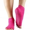 Toesox Ankle Length Half-Toe Yoga Grip Socks Fuchsia CLOTHING 2 Toesox Ankle Length Half-Toe Yoga Grip Socks Fuchsia CLOTHING