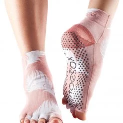 Toesox Ankle Length Half-Toe Yoga Grip Socks Trance CLOTHING