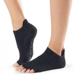 Toesox Low Rise Half-Toe Yoga Grip Socks Moonlit