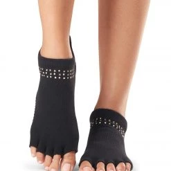 Toesox Low Rise Half-Toe Yoga Grip Socks Graceland