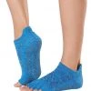 Toesox Low Rise Half-Toe Yoga Grip Socks Lapis CLOTHING