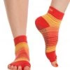 Toesox Ankle Length Half-Toe Yoga Grip Socks Sunrise CLOTHING