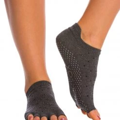 Toesox Low Rise Half-Toe Yoga Grip Socks Sultry CLOTHING