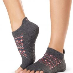 Toesox Low Rise Half-Toe Yoga Grip Socks Sundown CLOTHING
