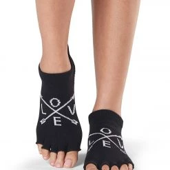 Toesox Low Rise Half-Toe Yoga Grip Socks Fate