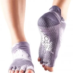 Toesox Low Rise Half-Toe Yoga Grip Socks Nightshade CLOTHING