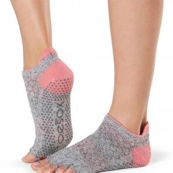 Toesox Low Rise Half-Toe Yoga Grip Socks Maniac