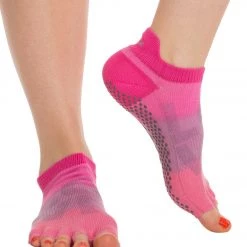 CLOTHING Toesox Low Rise Half-Toe Yoga Grip Socks Love Fest 7 CLOTHING Toesox Low Rise Half-Toe Yoga Grip Socks Love Fest