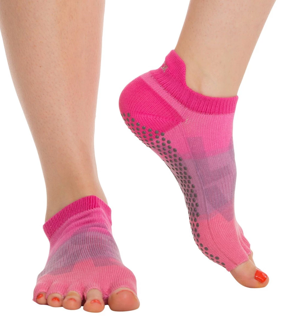 CLOTHING Toesox Low Rise Half-Toe Yoga Grip Socks Love Fest 5 CLOTHING Toesox Low Rise Half-Toe Yoga Grip Socks Love Fest