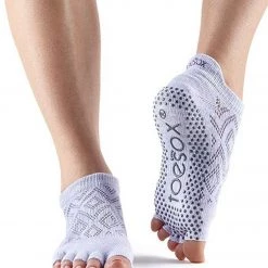 Toesox Low Rise Half-Toe Yoga Grip Socks Diamond Lotus CLOTHING