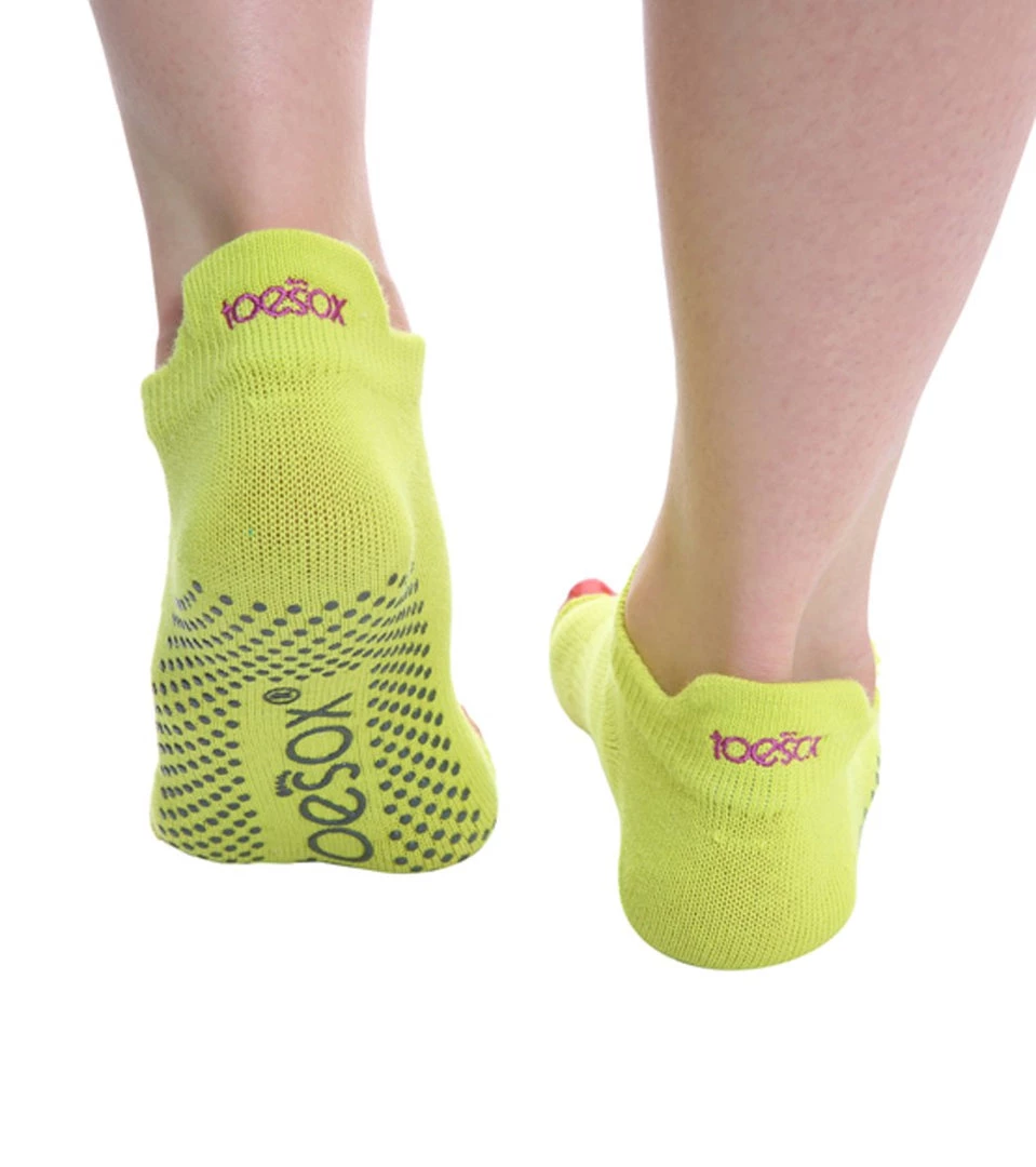Toesox Low Rise Half-Toe Yoga Grip Socks Sunshine 4 Toesox Low Rise Half-Toe Yoga Grip Socks Sunshine