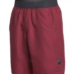 PrAna Men's Mojo Yoga Shorts Nocturnal Red