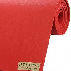 YOGA MATS & PROPS Jade Yoga Fusion Natural Rubber Yoga Mat 68" 8mm Extra Thick Sedona Red