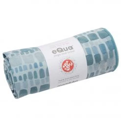 Manduka EQua Yoga Mat Towel Patina Squares 9 Manduka EQua Yoga Mat Towel Patina Squares