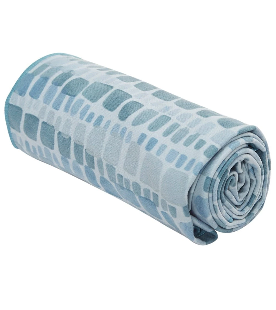 Manduka EQua Yoga Mat Towel Patina Squares 7 Manduka EQua Yoga Mat Towel Patina Squares
