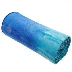 Manduka EQua Yoga Mat Towel Pacific Blue Hand Dye YOGA MATS & PROPS