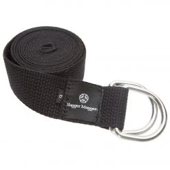 Hugger Mugger D-Ring Cotton Yoga Strap 6' Black YOGA MATS & PROPS