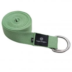 Hugger Mugger D-Ring Cotton Yoga Strap 6' Light Green