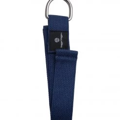 YOGA MATS & PROPS Hugger Mugger D-Ring Cotton Yoga Strap 6' Navy