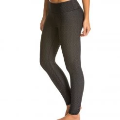 CLOTHING PrAna Misty Yoga Leggings Black Jacquard