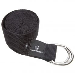 YOGA MATS & PROPS Hugger Mugger D-Ring Cotton Strap 8' Black
