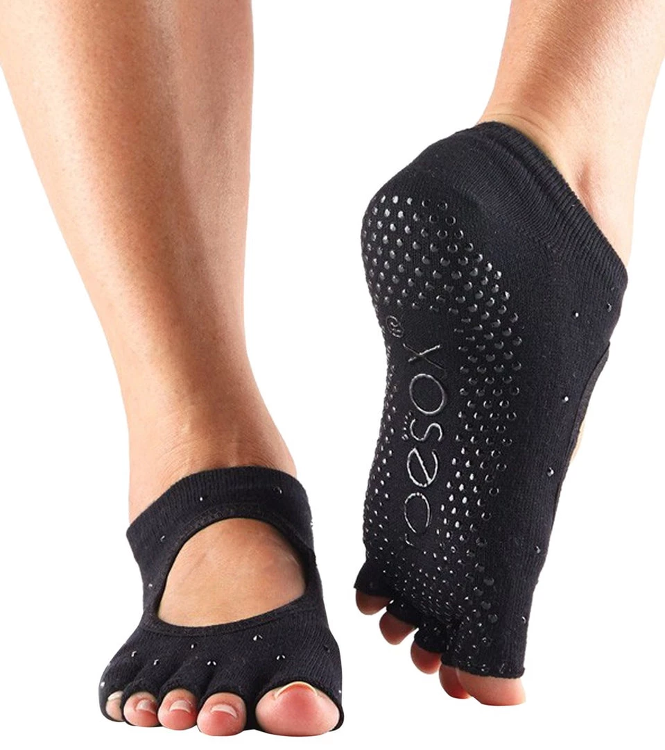 CLOTHING Toesox Bella Half-Toe Yoga Grip Socks Nightlife 5 CLOTHING Toesox Bella Half-Toe Yoga Grip Socks Nightlife