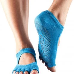 Toesox Bella Half-Toe Yoga Grip Socks Skydiver