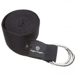 Hugger Mugger D-Ring Cotton Yoga Strap 10' Black YOGA MATS & PROPS