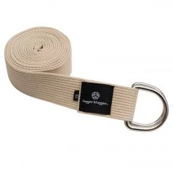Hugger Mugger D-Ring Cotton Yoga Strap 10' Natural