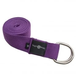 Hugger Mugger D-Ring Cotton Yoga Strap 10' Purple