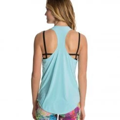 CLOTHING Onzie Lightweight Glossy Flow Yoga Tank Top Aqua 9 CLOTHING Onzie Lightweight Glossy Flow Yoga Tank Top Aqua