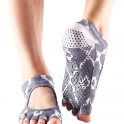 Toesox Bella Half-Toe Yoga Grip Socks Haze