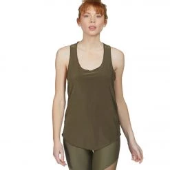 Onzie Lightweight Glossy Flow Yoga Tank Top Sepia CLOTHING
