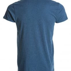 PrAna Men's V Neck Short Sleeve Workout Tee Denim Heather