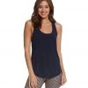 Onzie Lightweight Glossy Flow Yoga Tank Top Navy