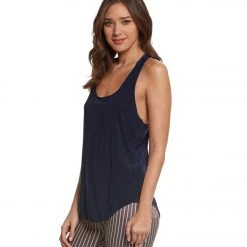 Onzie Lightweight Glossy Flow Yoga Tank Top Navy