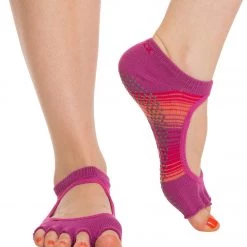 CLOTHING Toesox Bella Half-Toe Yoga Grip Socks Razzle Dazzle