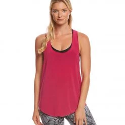 Onzie Lightweight Glossy Flow Yoga Tank Top Berry CLOTHING