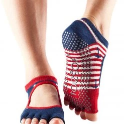 CLOTHING Toesox Bella Half-Toe Yoga Grip Socks Sail Away