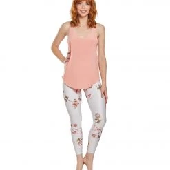 Onzie Lightweight Glossy Flow Yoga Tank Top Salmon CLOTHING