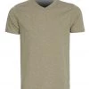 PrAna Men's V Neck Short Sleeve Workout Tee Dark Khaki Heather