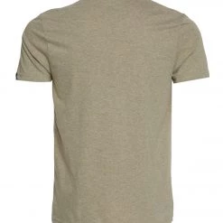 PrAna Men's V Neck Short Sleeve Workout Tee Dark Khaki Heather