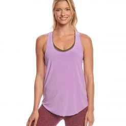 Onzie Lightweight Glossy Flow Yoga Tank Top Lavender
