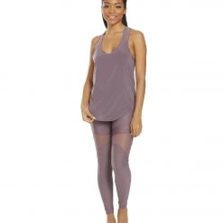 Onzie Lightweight Glossy Flow Yoga Tank Top Purple Haze