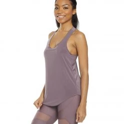 Onzie Lightweight Glossy Flow Yoga Tank Top Purple Haze