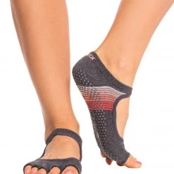 Toesox Bella Half-Toe Yoga Grip Socks Sunset Stripe CLOTHING