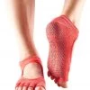 CLOTHING Toesox Bella Half-Toe Yoga Grip Socks Fishnet Poppy