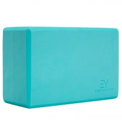 YOGA MATS & PROPS Everyday Yoga 4 Inch Foam Yoga Block Aqua