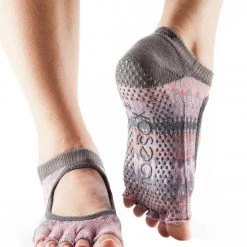 Toesox Bella Half-Toe Yoga Grip Socks Siren CLOTHING
