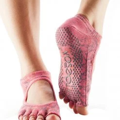 Toesox Bella Half-Toe Yoga Grip Socks Viva CLOTHING